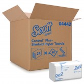 Scott Control Plus Slimfold Paper Towels 04442 - White, 90 per pack, 24 packs per case